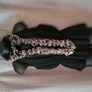 Sheer Ruffle and lace blouse sz XS